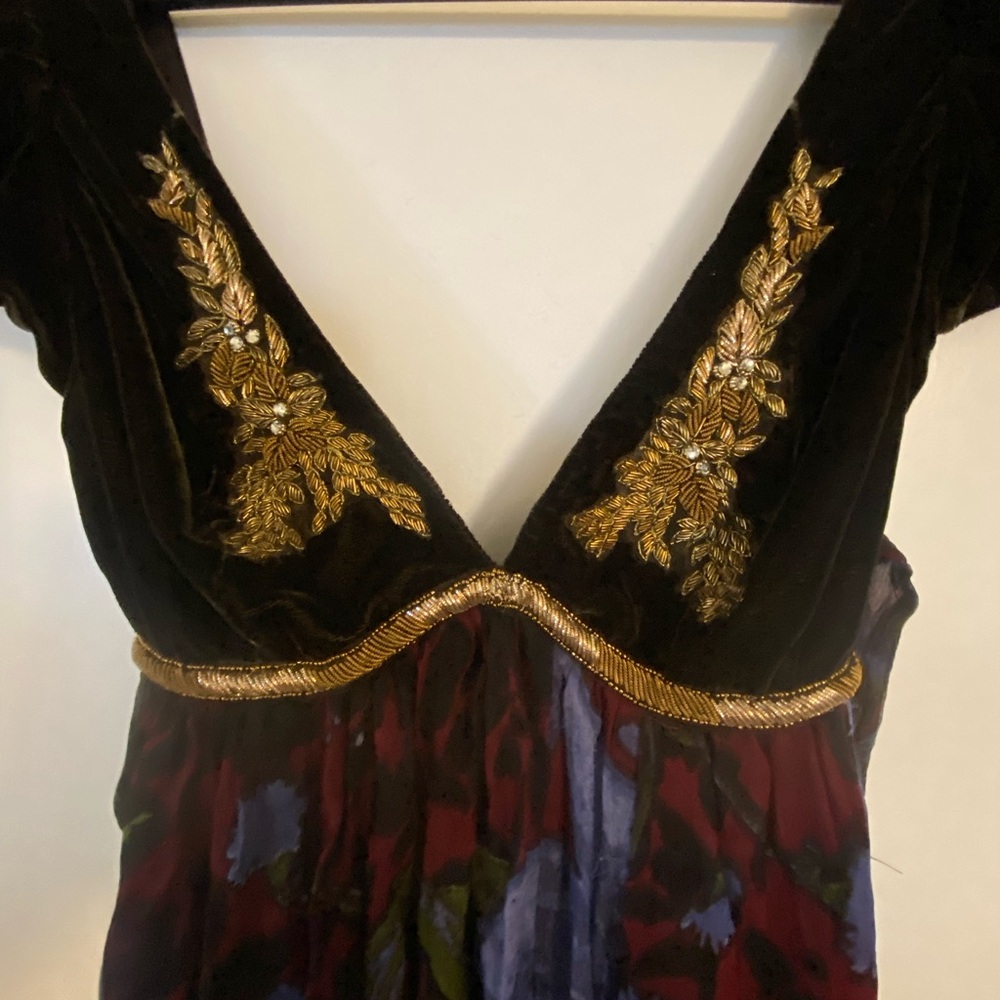 Free People Black and Blue Floral Maxi Dress - Picture 6 of 9